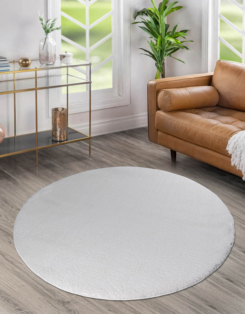 Modern,Living,Area,Round,Shaggy,Rug