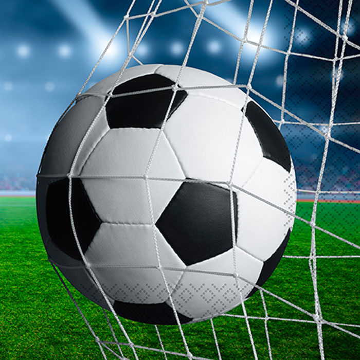 Soccer,Ball,In,The,Net,,Success,Goal,Concept,On,Stadium
